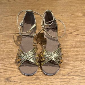 Women’s Gold Flexible Dance Shoes